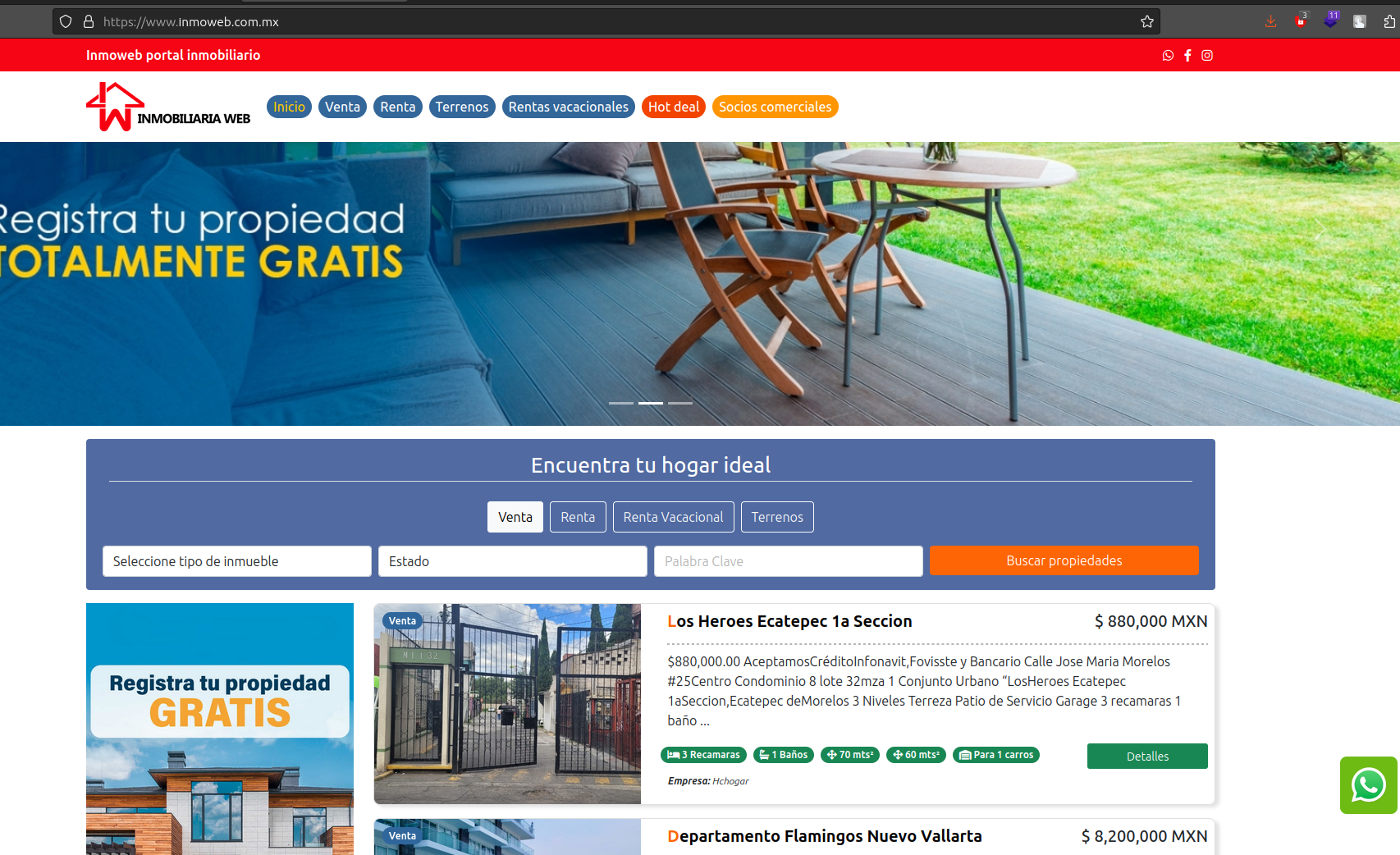 Somos una Plataforma Inmobiliaria